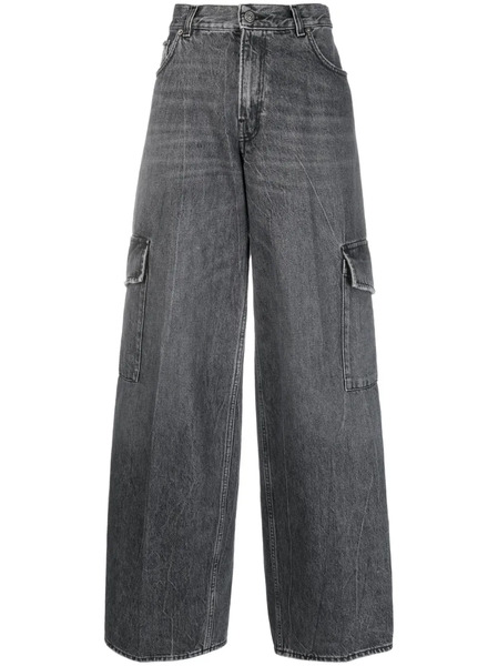 Haikure Bethany Cargo Marble Trousers - Black 