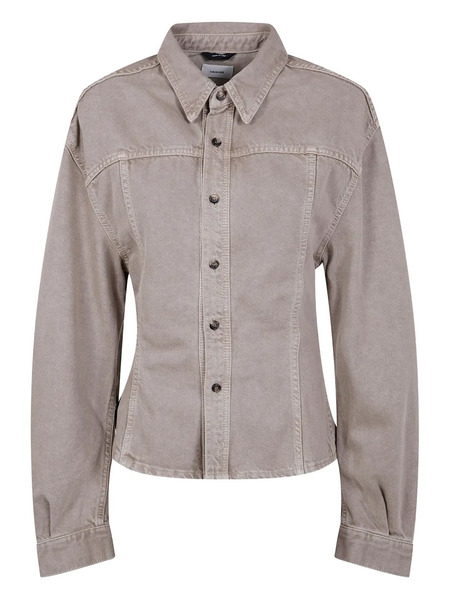  Haikure Button-detailed Cotton Shirt - Brown 