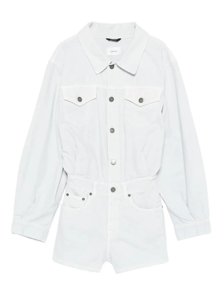  Haikure Button-fastening Playsuit - Blue 