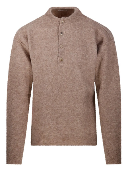  Haikure Button-fastening Sweater - Neutrals 