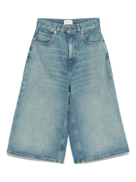  Haikure Cotton Denim Shorts - Blue 