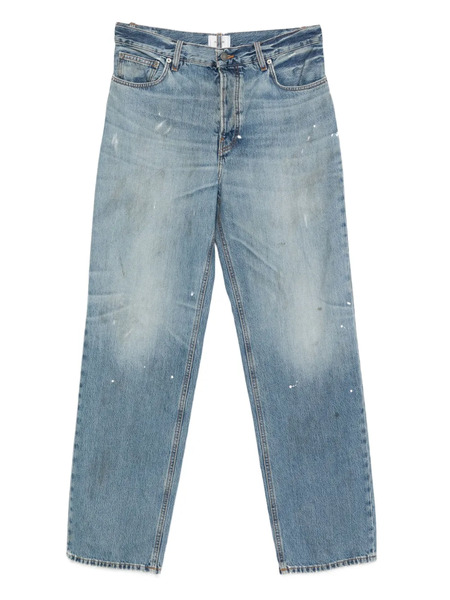  Haikure Five-pocket Paint-splatter Jeans - Blue 