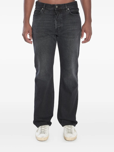  Haikure Five-pockets Buttoned Bootcut Jeans - Black 