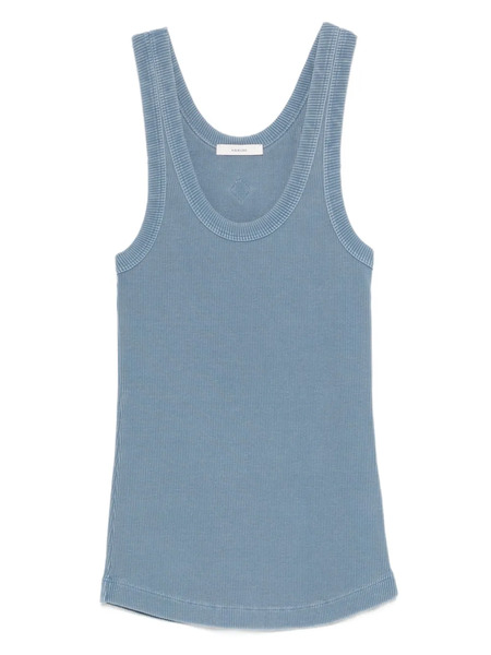  Haikure Gem Ribbed Top - Blue 