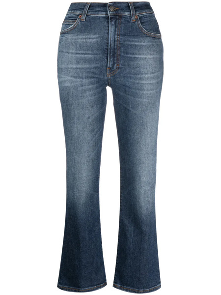  Haikure Mid-rise Cotton-lyocell Cropped Jeans - Blue 