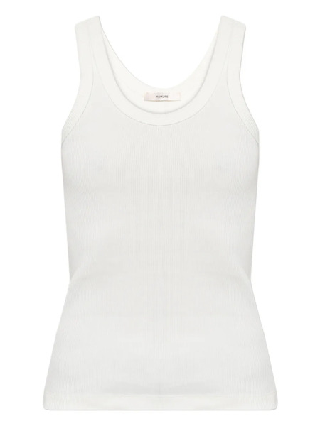  Haikure Ribbed Tank Top - White 