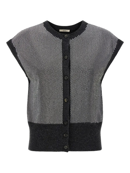  Haikure Studded Button Vest - Grey 