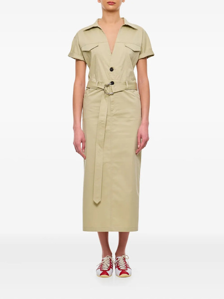  Halfboy Button-up Belted Midi Dress - Neutrals 