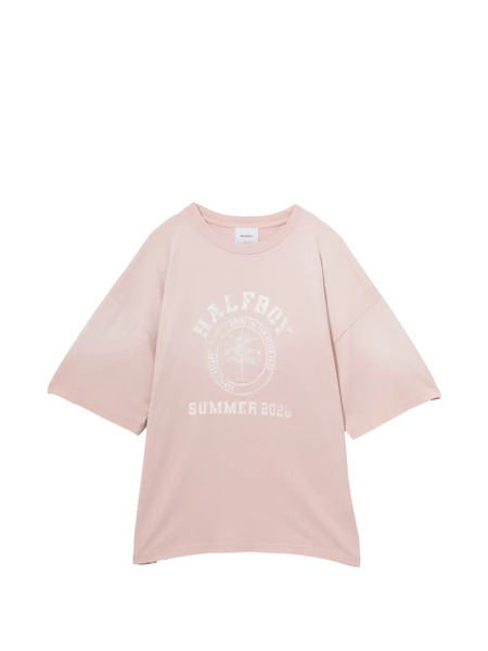  Halfboy Graphic-print Distressed T-shirt - Pink 