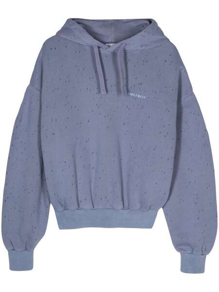  Halfboy Logo-print Hoodie - Blue 