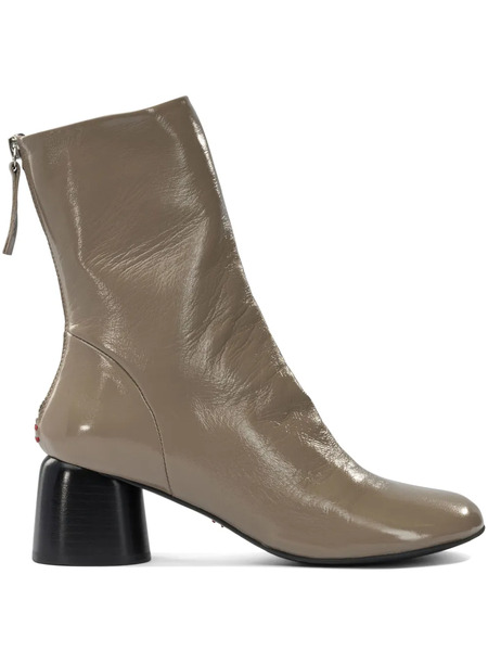  Halmanera 55mm Anna Patent-leather Boots - Neutrals 