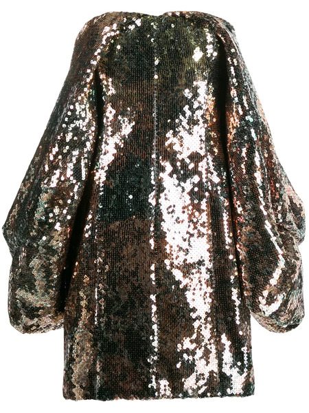  Halpern Sequinned Mini Dress - Gold 