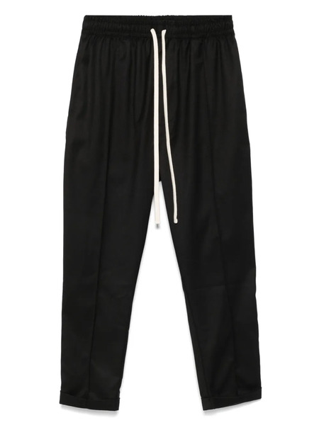  Hamza Drawstring Cuffed Trousers - Black 