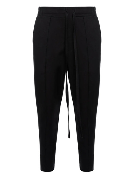  Hamza Drawstring Panelled Trousers - Black 