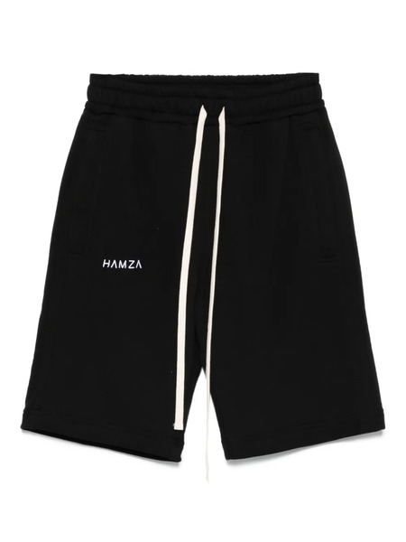  Hamza Drawstring Pocket Shorts - Black 