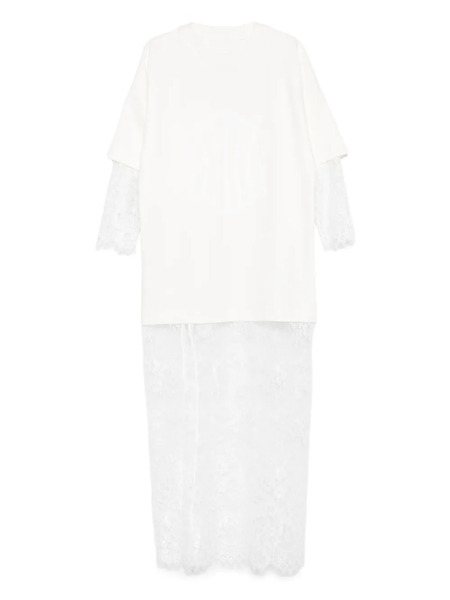  Hamza Lace-insert T-shirt Maxi Dress - White 