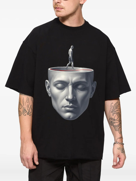  Hamza Serenity Graphic T-shirt - Black 