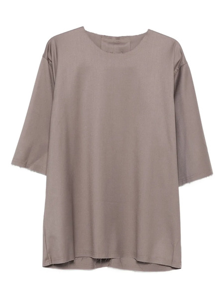  Hamza Thom Raw-edge T-shirt - Grey 