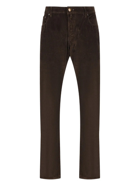  Hand Picked Corduroy Trousers - Brown 