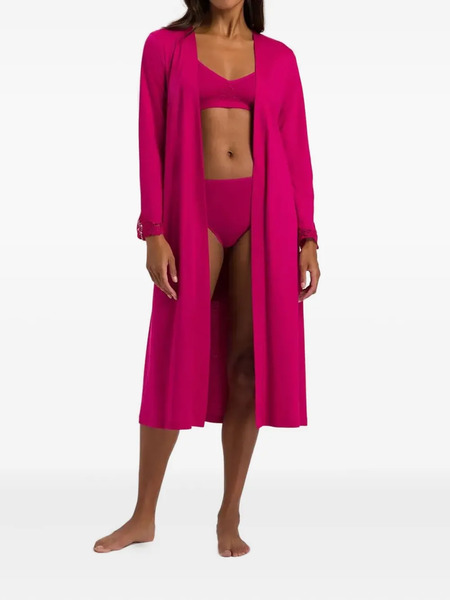  Hanro Lace-trim Robe - Pink 