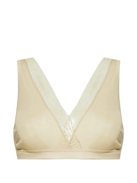  Hanro Lace V-neck Bra - Neutrals 