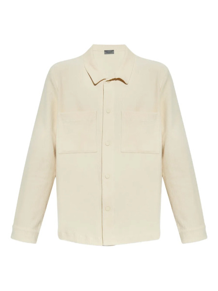  Hanro Long-sleeve Corduroy Shirt - Neutrals 