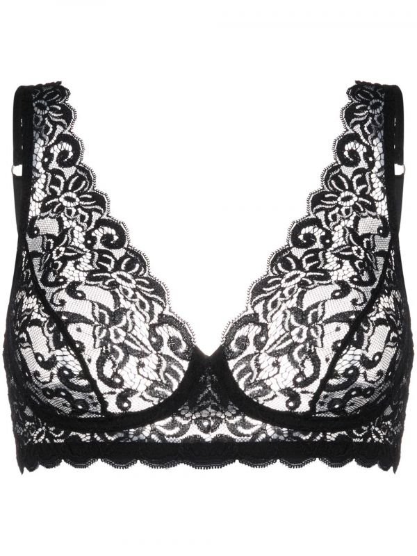  Hanro Luxury Moments Lace Bra - Black 