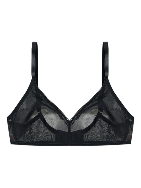  Hanro Mesh Panelled Bra - Black 