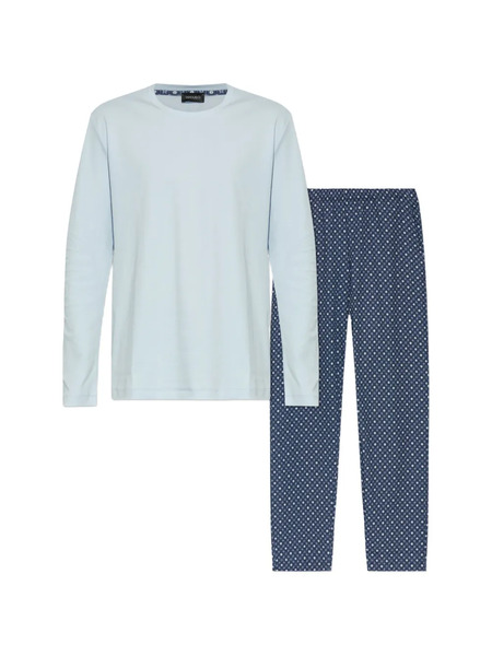  Hanro Printed Long-sleeve Sleepwear Set (set Of Two) - Blue 