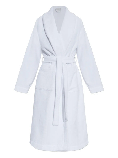  Hanro Shawl-collar Cotton Robe - White 