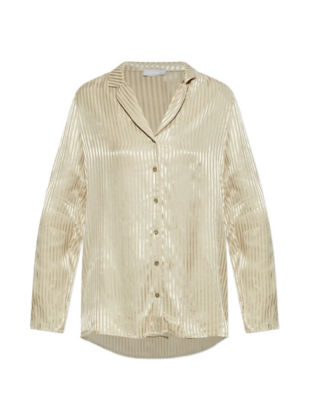  Hanro Striped Buttoned Top - Neutrals 