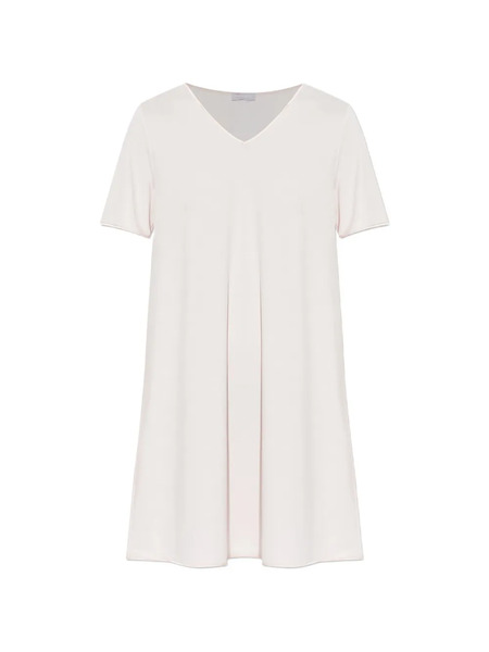  Hanro V-neck Short-sleeved Nightdress - Neutrals 
