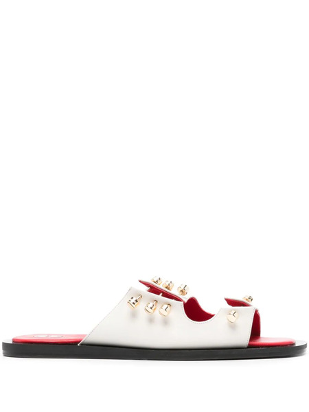  Hardot Move On Leather Sandals - White 