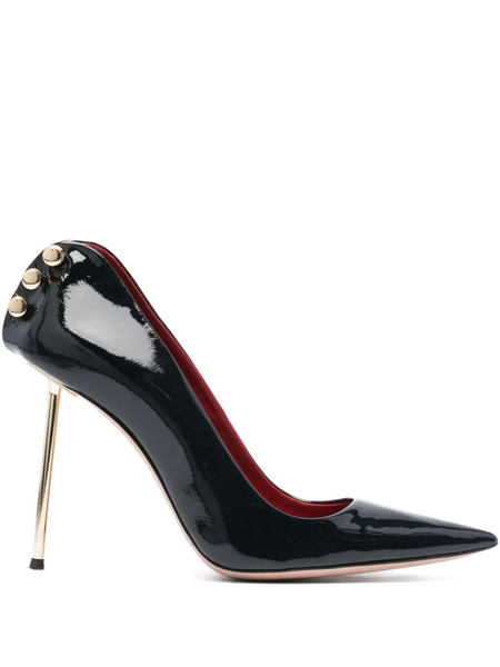  Hardot Supreme Ass Metallic-heel 101mm Patent-finish Pumps - Black 