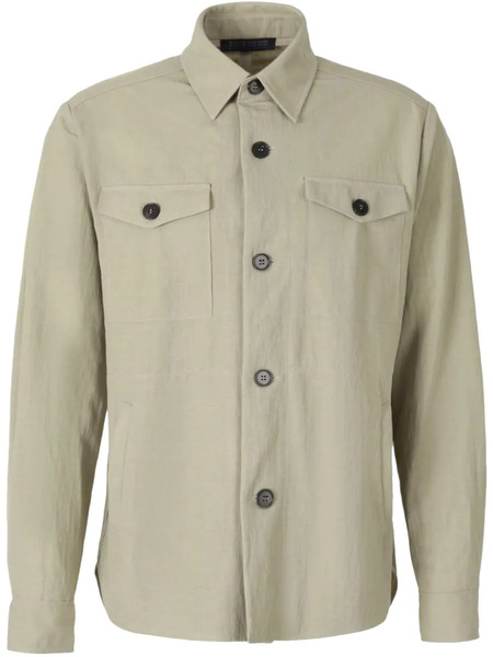  Harris Wharf London Button-up Overshirt - Green 