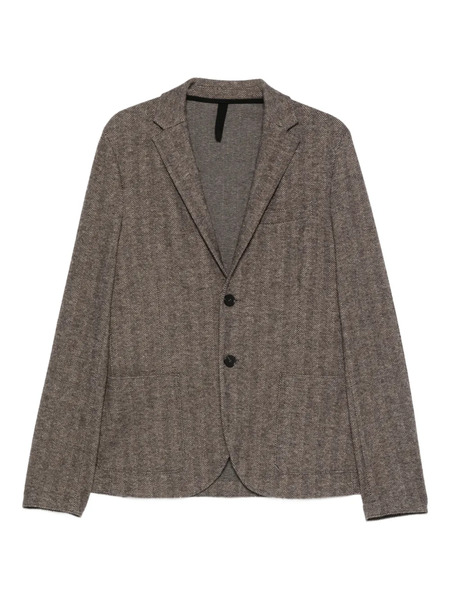  Harris Wharf London Herringbone Two-button Jacket - Brown 
