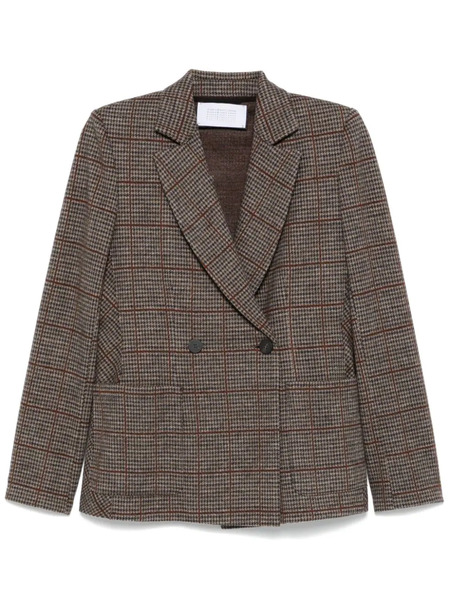  Harris Wharf London Houndstooth-patterned Blazer - Brown 