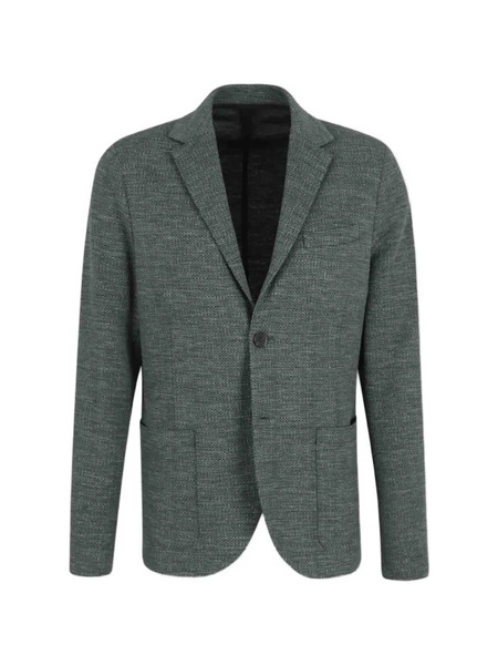  Harris Wharf London Single-breasted Patch-pocket Blazer - Green 