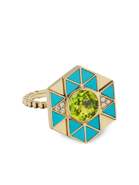  Harwell Godfrey 18k Yellow Gold Evil Eye Multi-stone Ring 