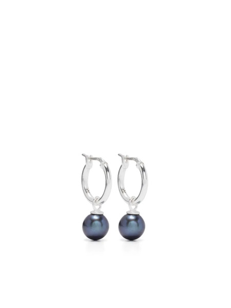  Hatton Labs Pearl-embellished Hoop Earrings - Silver 