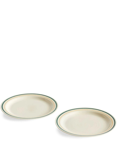  Hay Set Of Two Sobremesa Plates - Neutrals 