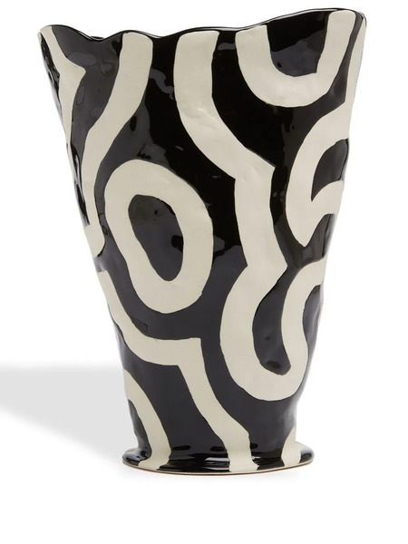  Hay Shadow Monochrome Vase (25cm) - Black 