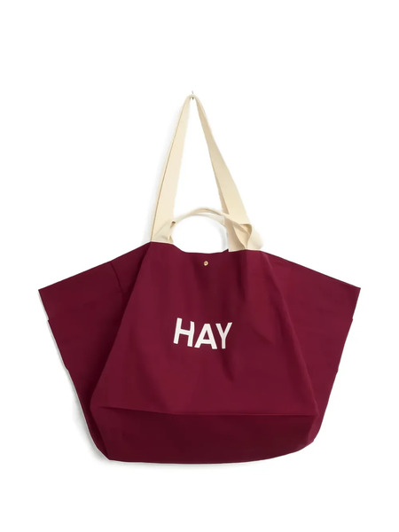  Hay Weekend Logo-print Canvas Tote Bag - Red 