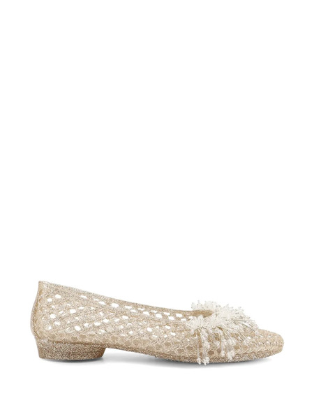  Heavenly Jelly Beaded Ballet Flats - Gold 