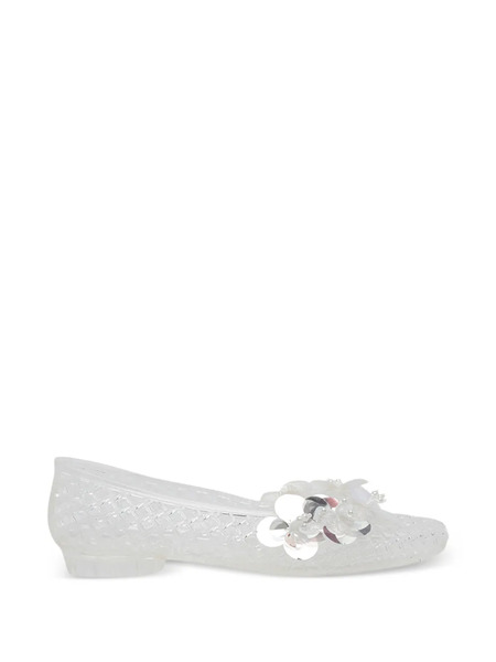  Heavenly Jelly Transparent-effect Ballet Flats - White 