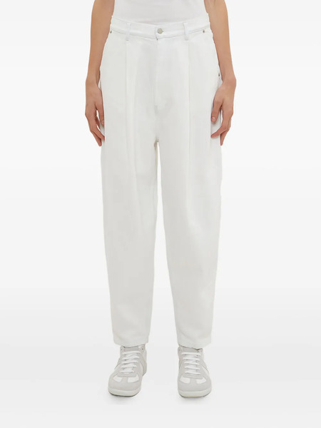  Hed Mayner Cotton Drop-crotch Trousers - White 