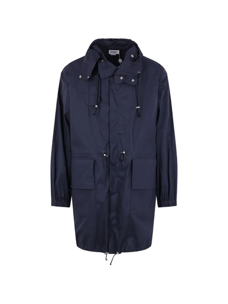  Hed Mayner Drawstring Hooded Parka Coat - Blue 