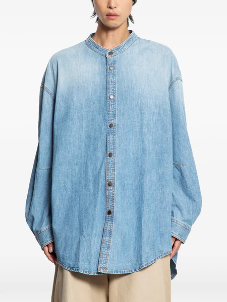  Hed Mayner Oversized Denim Shirt - Blue 