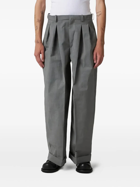  Hed Mayner Pleated Cuffed Trousers - Grey 