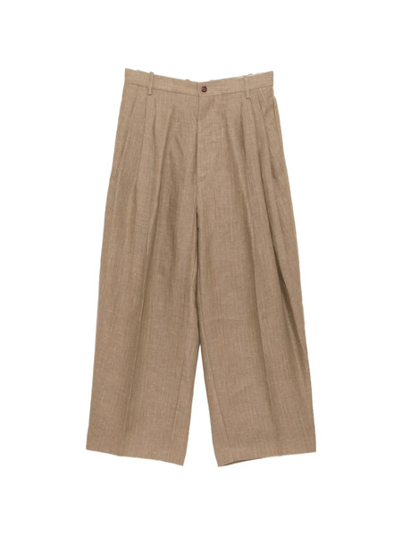  Hed Mayner Pleated Wide-leg Trousers - Brown 